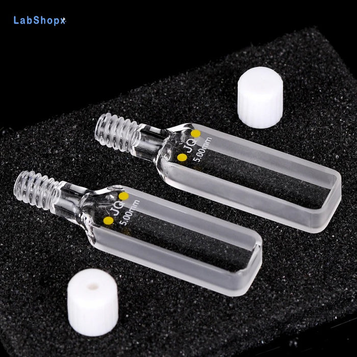 Quartz Cuvettes UV Cell with Screw Cap Colorimetric Dish| LABSHOPX