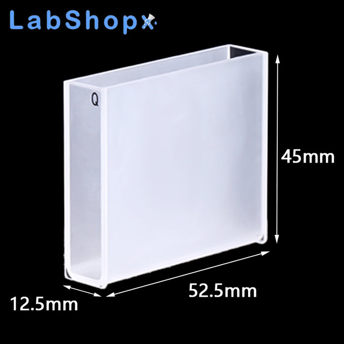 17.5mL Quartz Cuvette with Lid 50mm JGS1 Quartz Cell | LABSHOPX