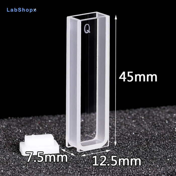 Quartz Cuvette with Lid 5mm Quartz Cell Spectrophotometers | LABSHOPX