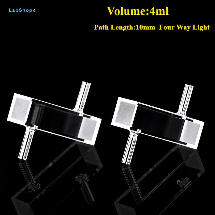 4ml Quartz Flow Cells 10mm Quartz Cuvettes Four Way Light | Labshopx