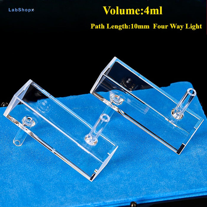 4ml Quartz Flow Cells 10mm Quartz Cuvettes Four Way Light | Labshopx