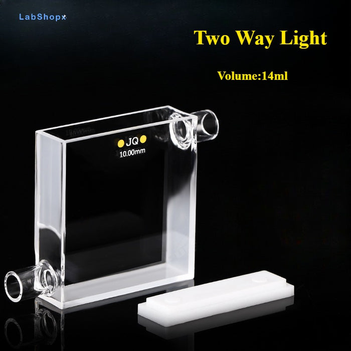 14ml Quartz Flow Cell 10mm Quartz Flow Cuvette Two Way Light| Labshopx