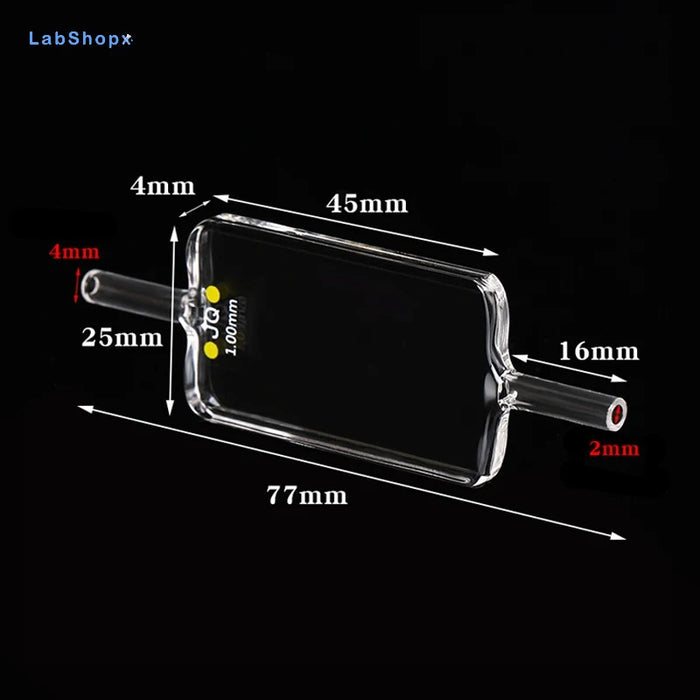 Quartz Flow Cuvette 1mm Cells Two Side Light Transmission | Labshopx