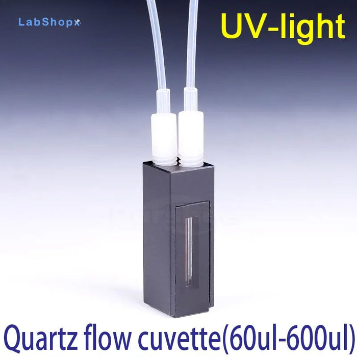 60ul-600ul Quartz Flow Cuvette Quartz Cell Two Way Light | Labshopx