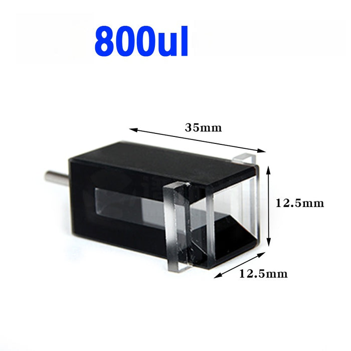 800ul Quartz Flow Cuvette Quartz Cells Path Length 10mm  | Labshopx