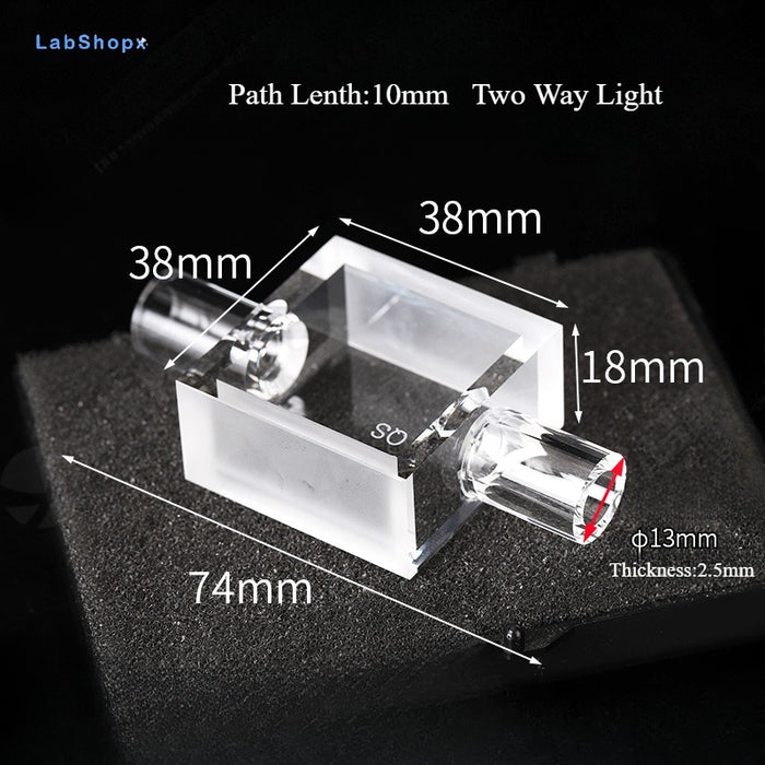 Quartz Flow Cuvettes Smaple Cells Customized Two Way Light| Labshopx
