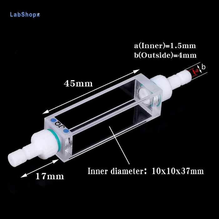 3.5ml Quartz Flow Cuvette with M6 Threaded Connectors Cells | Labshopx