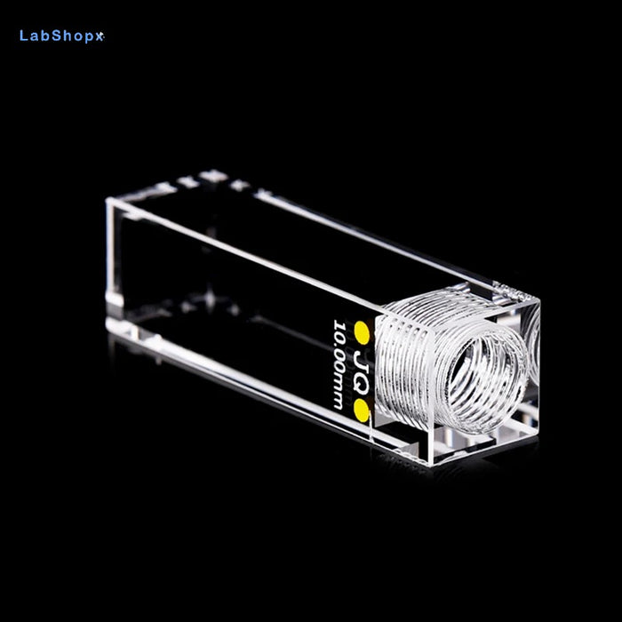 Quartz Fluorescence Cuvette Cell with Screw Cap 10mm for Lab| LABSHOPX