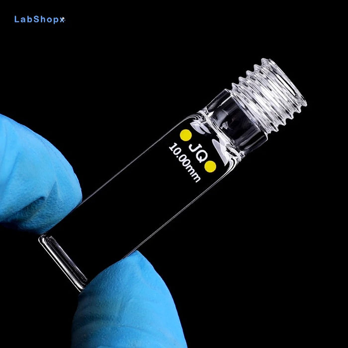 Quartz Fluorescence Cuvette Cell with Screw Cap 10mm for Lab| LABSHOPX