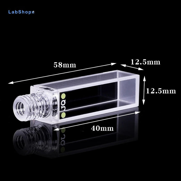 3.5ml Quartz Fluorescence Cuvette Cell with Screw Cap 10mm| LABSHOPX