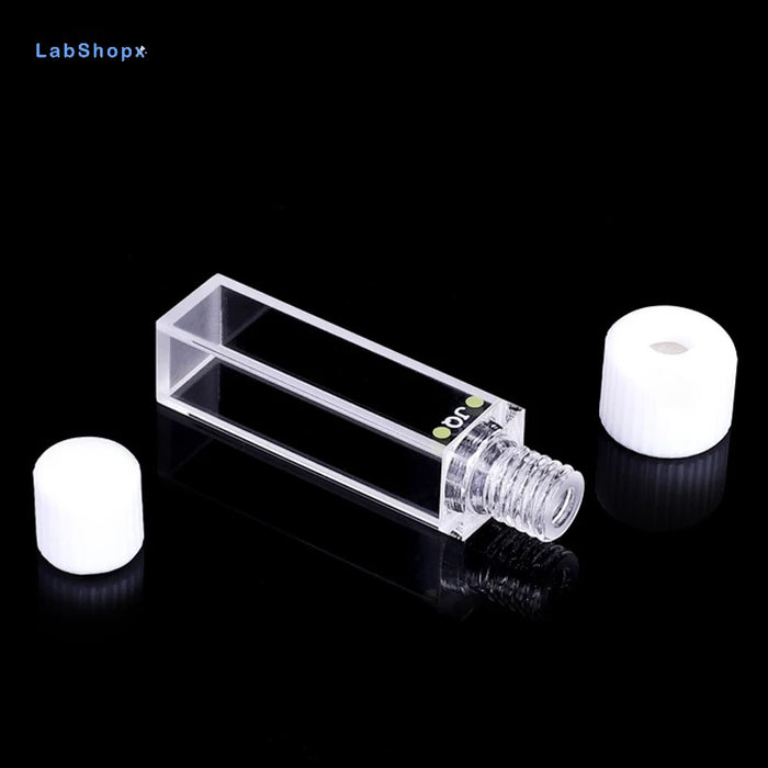 3.5ml Quartz Fluorescence Cuvette Cell with Screw Cap 10mm| LABSHOPX