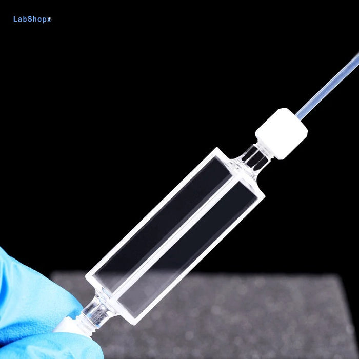 3.5ml Quartz Fluorescent Flow Cuvettes Cells Threaded Pipe | Labshopx