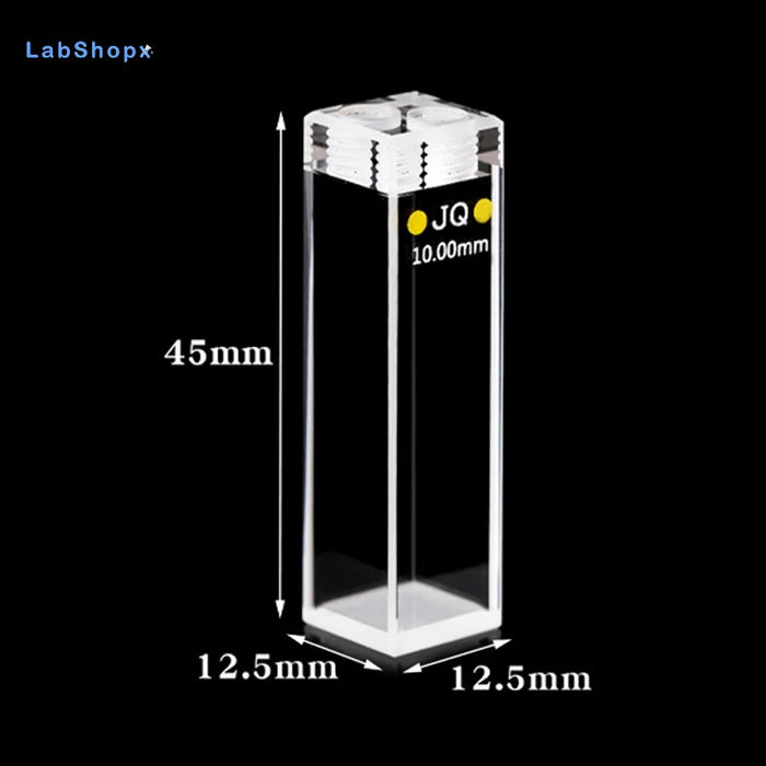 3.5ml Quartz Fluorometer Flow 10mm Cuvette Closed Cells10mm | LABSHOPX