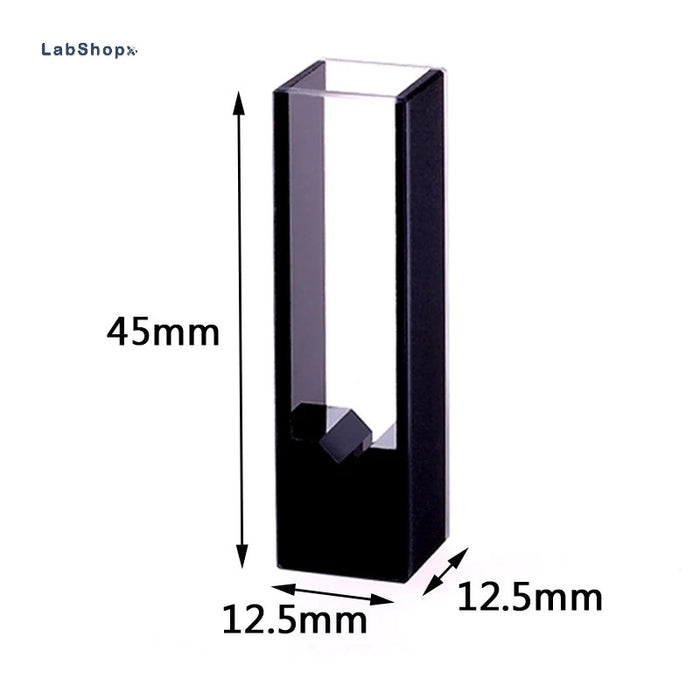 20-200ul Quartz Micro Cuvette Cell with Black and Clear | LABSHOPX