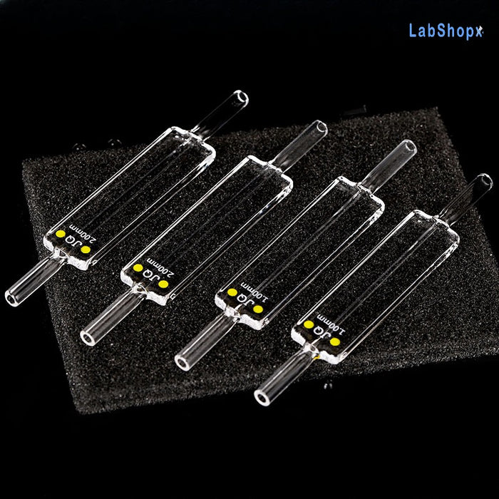 Quartz Micro Flow Cell 10mm Quartz Cuvettes Two Way Light  | Labshopx