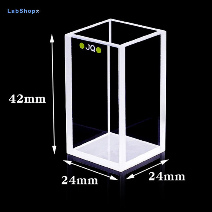 20mm Quartz Reaction Cuvette Cell 4 Polished Windows | LABSHOPX