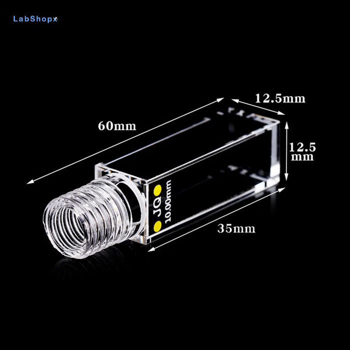 3.5ml Quartz Spiral Cuvette 10mm Spiral Cell Four way light | LABSHOPX