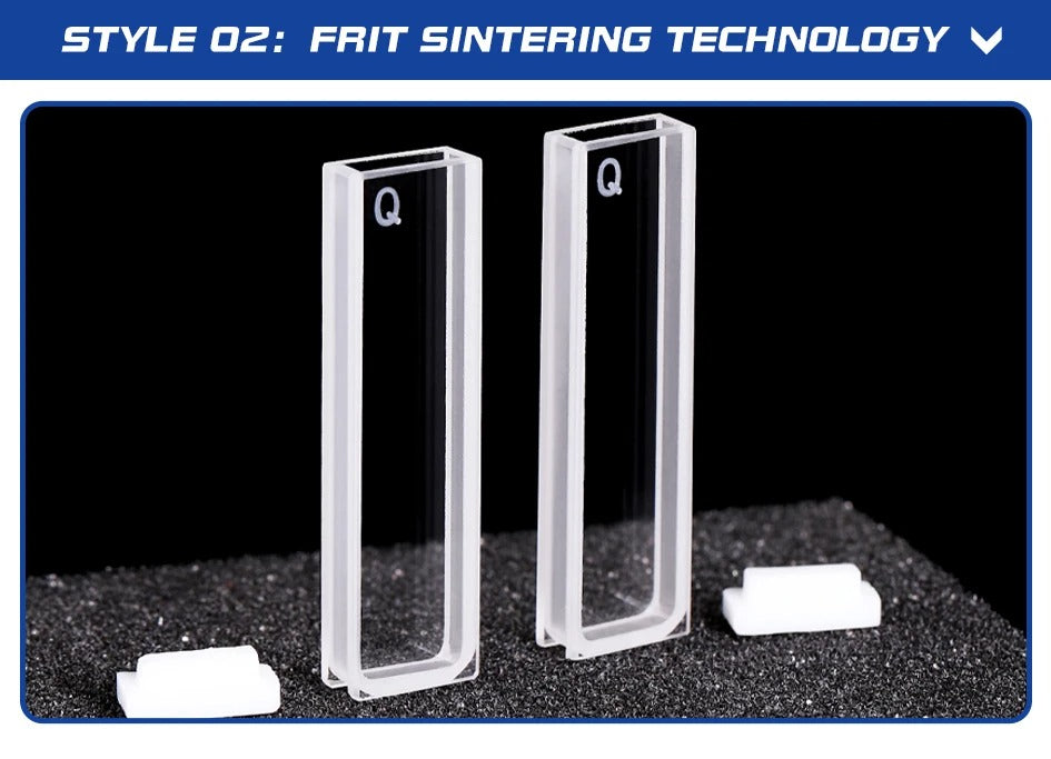 2pcs Quartz Cuvette Cells with Lid for Spectrophotometer Lab | LABSHOPX