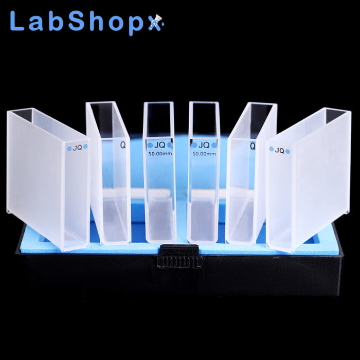 17.5mL Quartz Cuvette with Lid 50mm JGS1 Quartz Cell | LABSHOPX