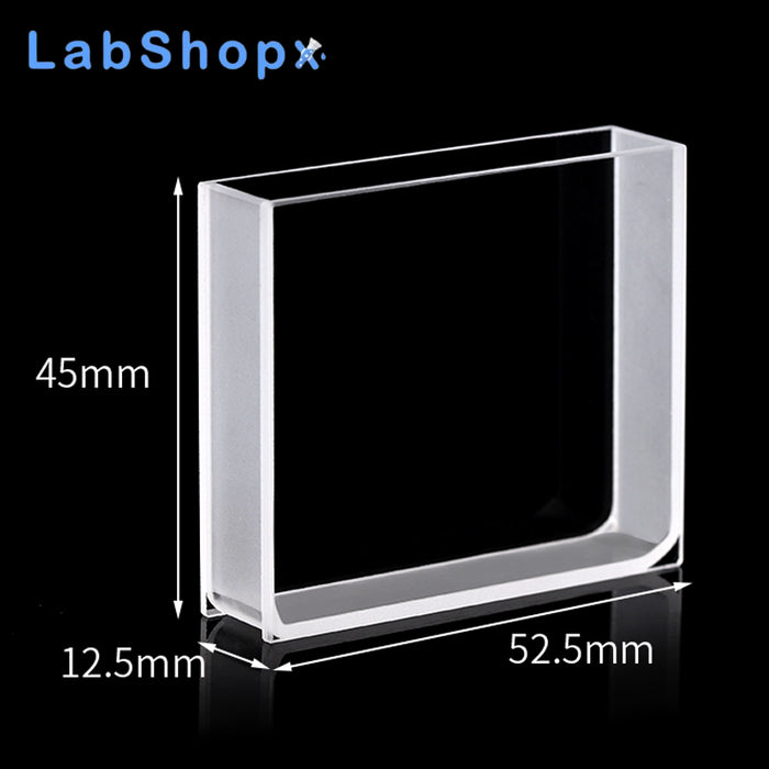 17.5mL Quartz Cuvette with Lid 50mm JGS1 Quartz Cell | LABSHOPX