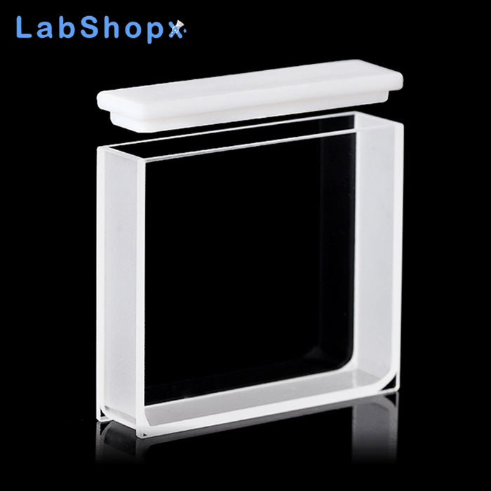 17.5mL Quartz Cuvette with Lid 50mm JGS1 Quartz Cell | LABSHOPX