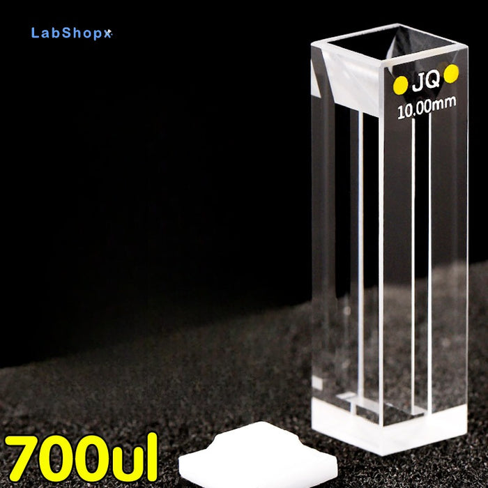 700ul Quartz Cuvettes Cells 10mm UV Four Way Light Slit 2mm| LABSHOPX