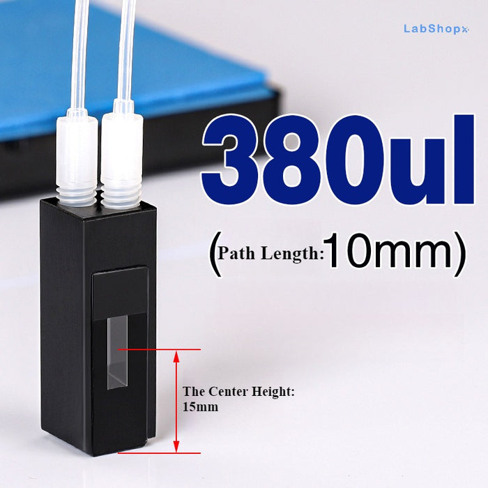 60ul-600ul Quartz Flow Cuvette Quartz Cell Two Way Light | Labshopx