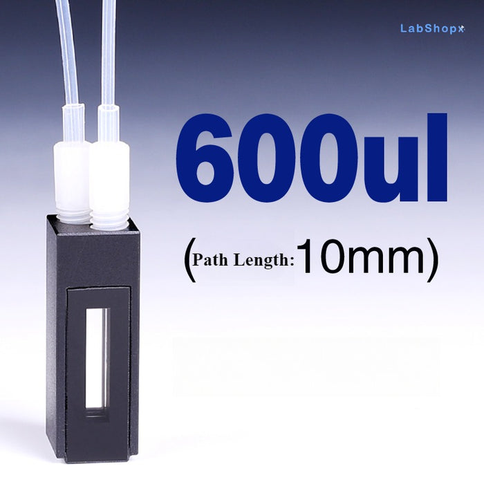 60ul-600ul Quartz Flow Cuvette Quartz Cell Two Way Light | Labshopx