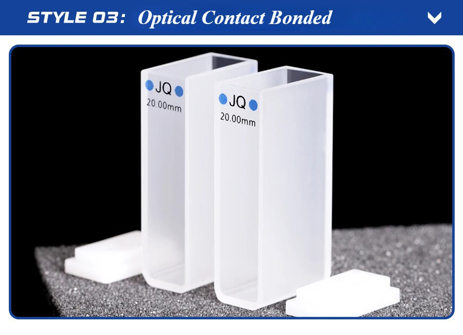 Quartz Cuvette Cells with Lid 20mm for Spectrophotometer Lab| LABSHOPX