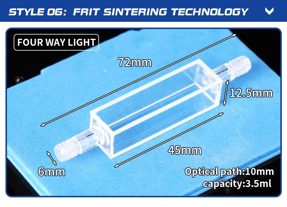 Quartz Fluorescent Flow Colorimetric Dish Four-Way Light  | Labshopx