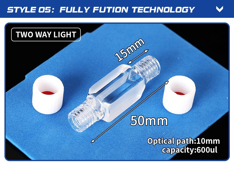Quartz MicroFlow Cell Spiral Colorimetric Dish UV Transparent | Labshopx