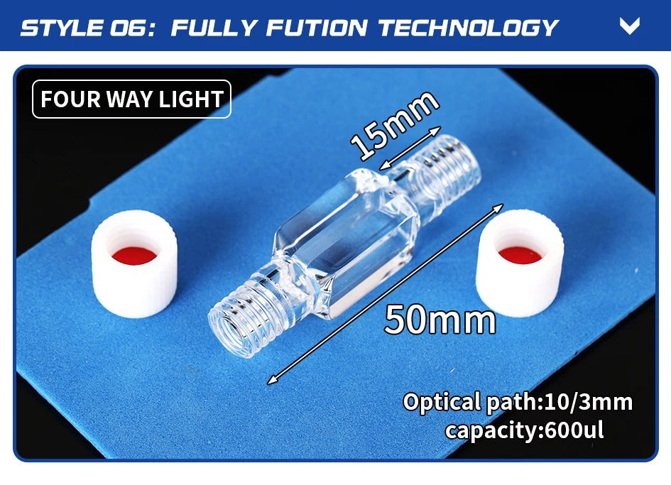 Quartz MicroFlow Cell Spiral Colorimetric Dish UV Transparent | Labshopx