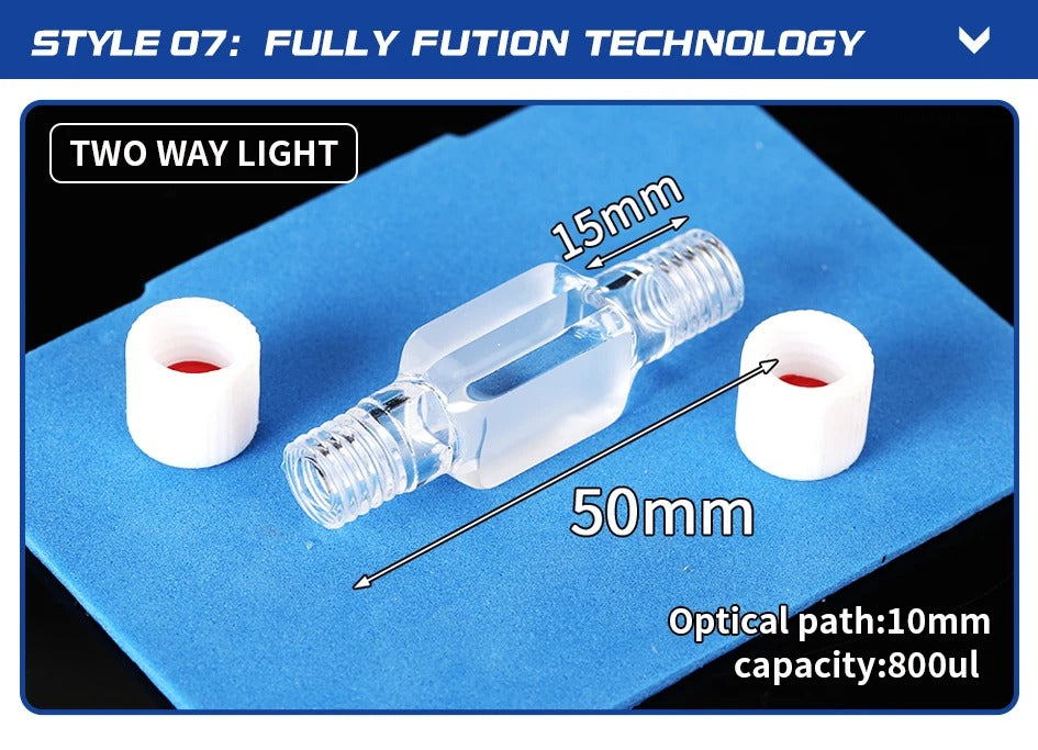 Quartz MicroFlow Cell Spiral Colorimetric Dish UV Transparent | Labshopx