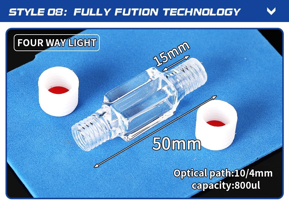 Quartz MicroFlow Cell Spiral Colorimetric Dish UV Transparent | Labshopx