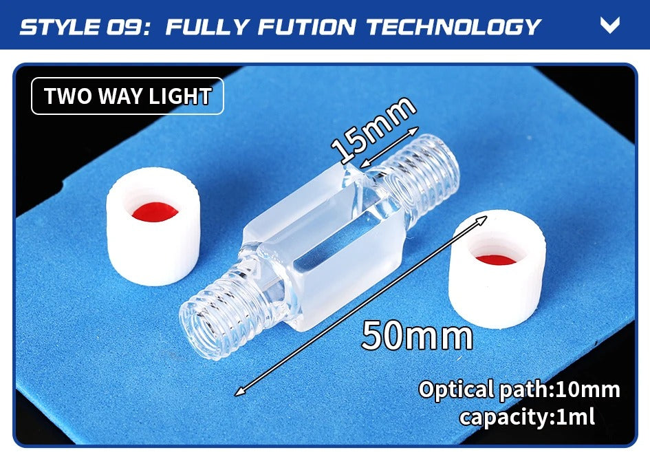 Quartz MicroFlow Cell Spiral Colorimetric Dish UV Transparent | Labshopx