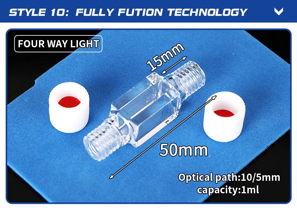 Quartz MicroFlow Cell Spiral Colorimetric Dish UV Transparent | Labshopx