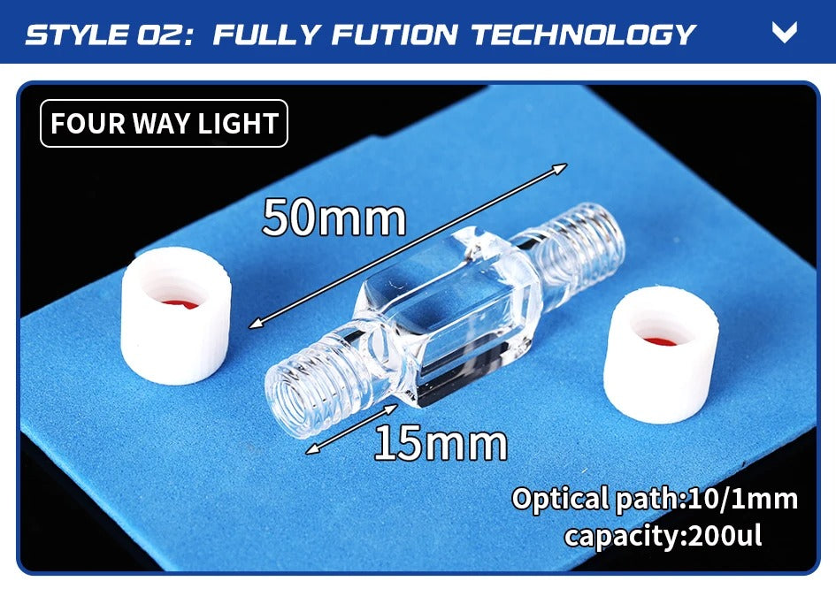 Quartz MicroFlow Cell Spiral Colorimetric Dish UV Transparent | Labshopx