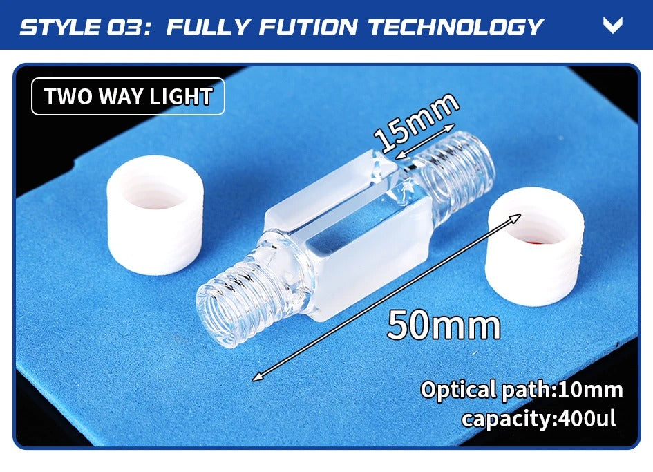 Quartz MicroFlow Cell Spiral Colorimetric Dish UV Transparent | Labshopx