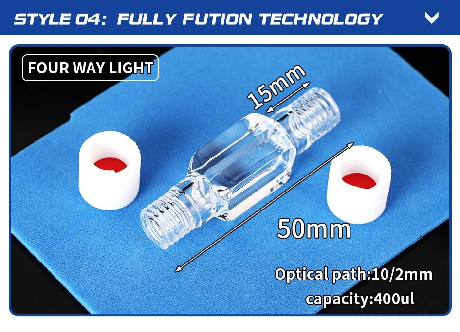 Quartz MicroFlow Cell Spiral Colorimetric Dish UV Transparent | Labshopx