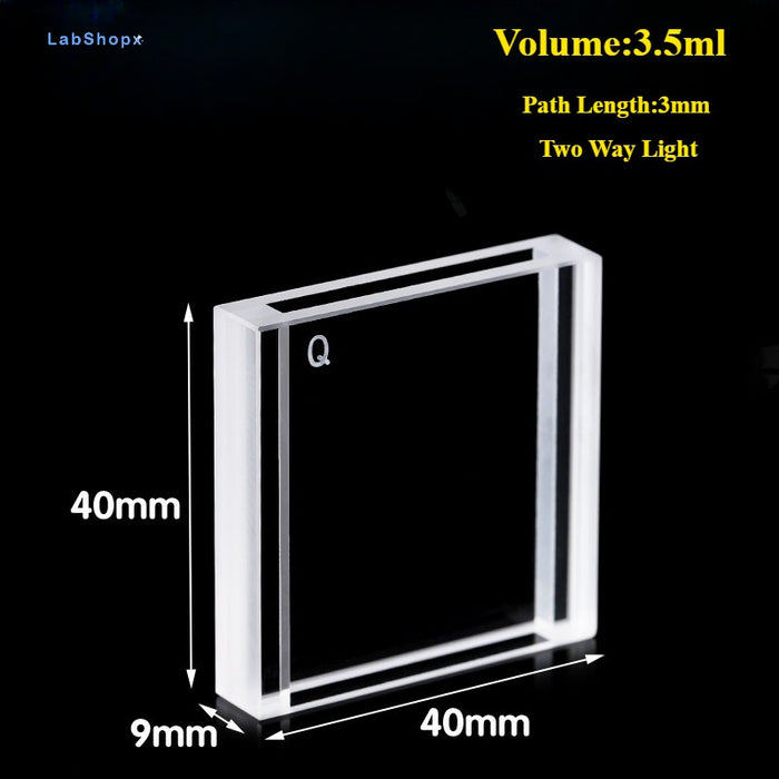 3.5/6.2ml Quartz Sample Flow Cells Quartz Cuvettes 3/5mm | Labshopx