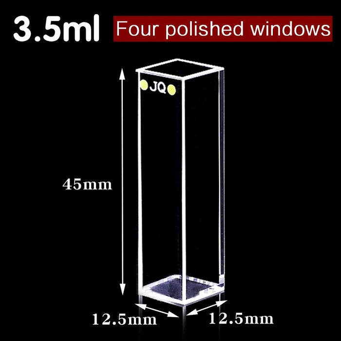 Standard Quartz Fluorescence 10mm Quartz Cells with Lid  | LABSHOPX
