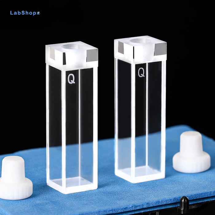Standard Quartz Fluorescence Cuvette Cell with Stopper 10mm | LABSHOPX