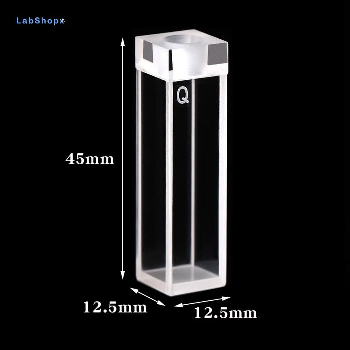 Standard Quartz Fluorescence Cuvette Cell with Stopper 10mm | LABSHOPX