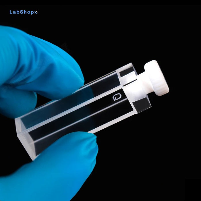 Standard Quartz Fluorescence Cuvette Cell with Stopper 10mm | LABSHOPX