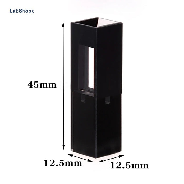 50ul Sub-Micro Fluorescence Quartz Cell with Black Walls LABSHOPX