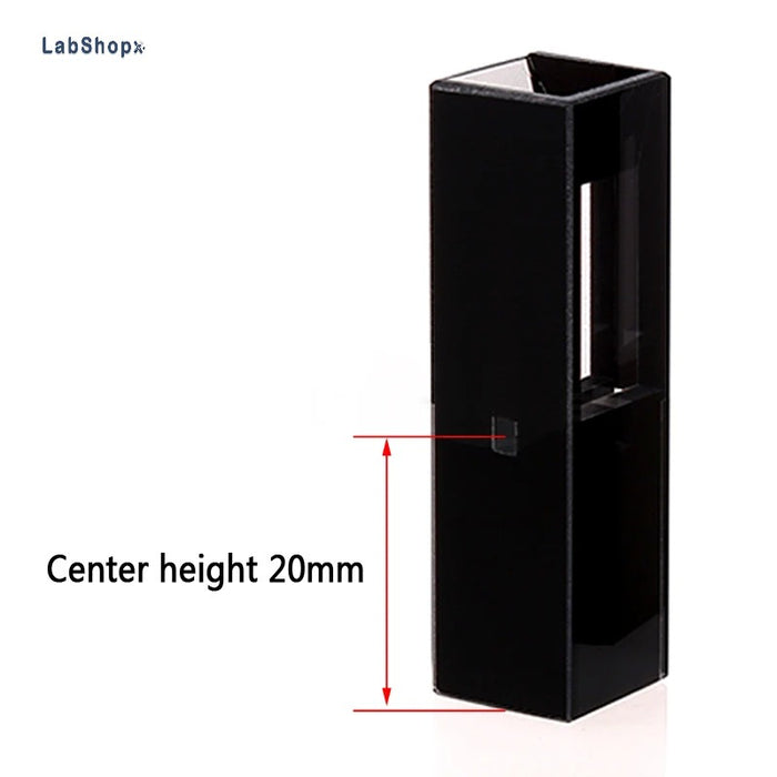 50ul Sub-Micro Fluorescence Quartz Cell with Black Walls LABSHOPX