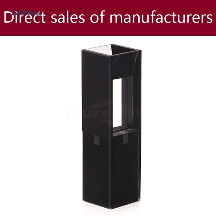 50ul Sub-Micro Fluorescence Quartz Cell with Black Walls LABSHOPX