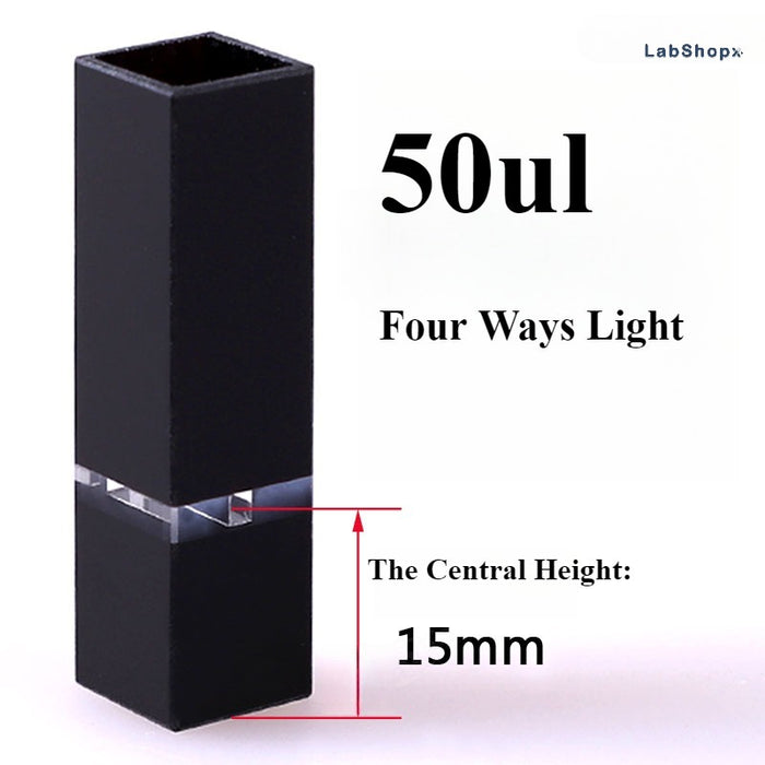 Sub-Micro Fluorescence Quartz Cell with Black Walls for Lab | LABSHOPX