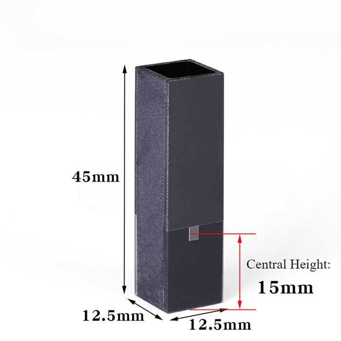 50ul Sub-Micro Quartz Cell with Black Walls Four Way Light | LABSHOPX