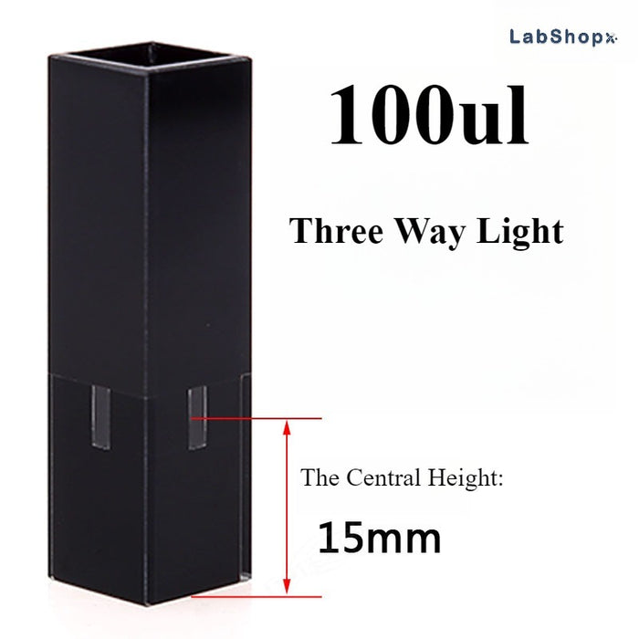 100ul Sub-Micro Quartz Fluorescence Cuvette with Lid 10mm Cells | LABSHOPX